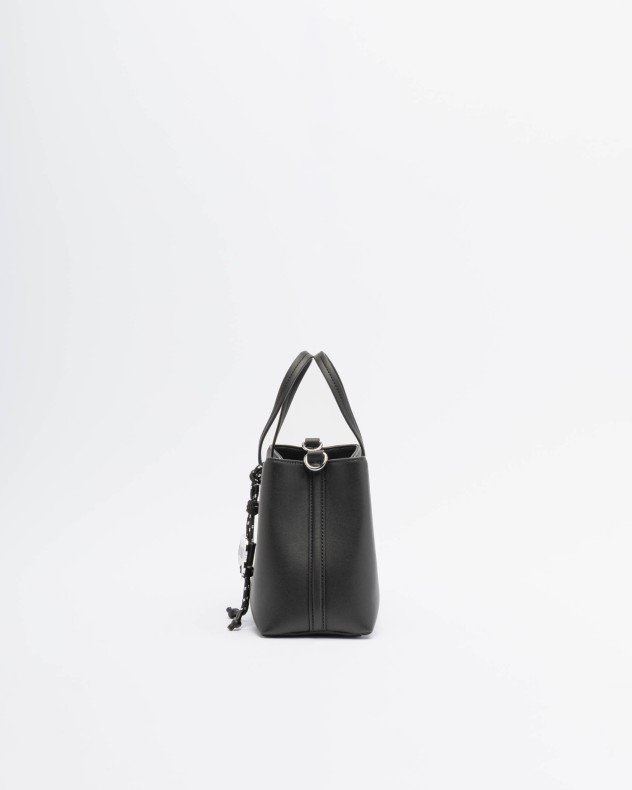 Karl Lagerfeld Ikon Smooth SM Tote Black Handbag - Black