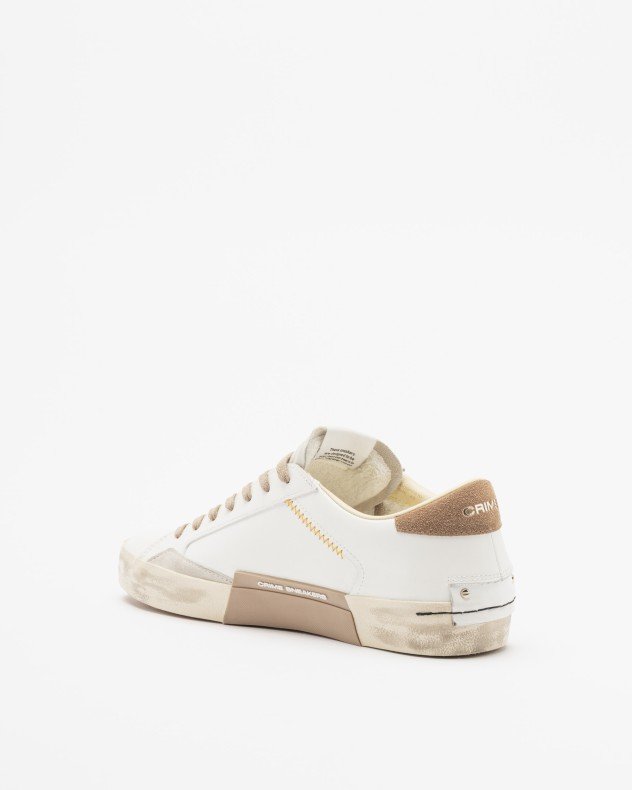 Crime London Distressed White White sneakers - White