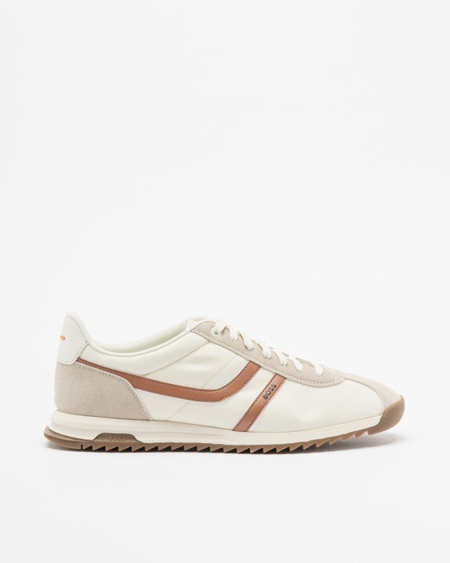 BOSS Orange Zayn Lowp Blue Sneakers - Beige
