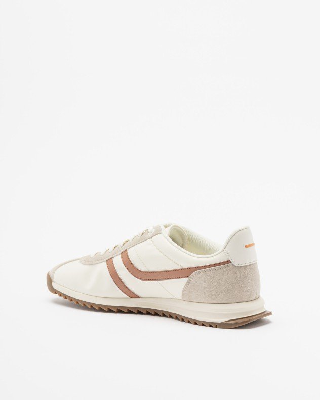 BOSS Orange Zayn Lowp Blue Sneakers - Beige