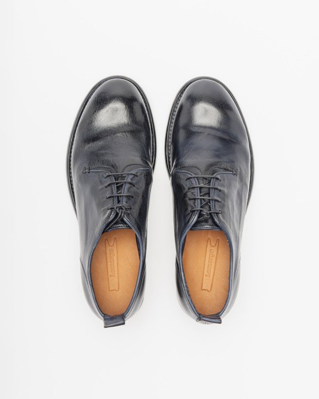 Lemargo GB01A Brown Derby shoes - Blue
