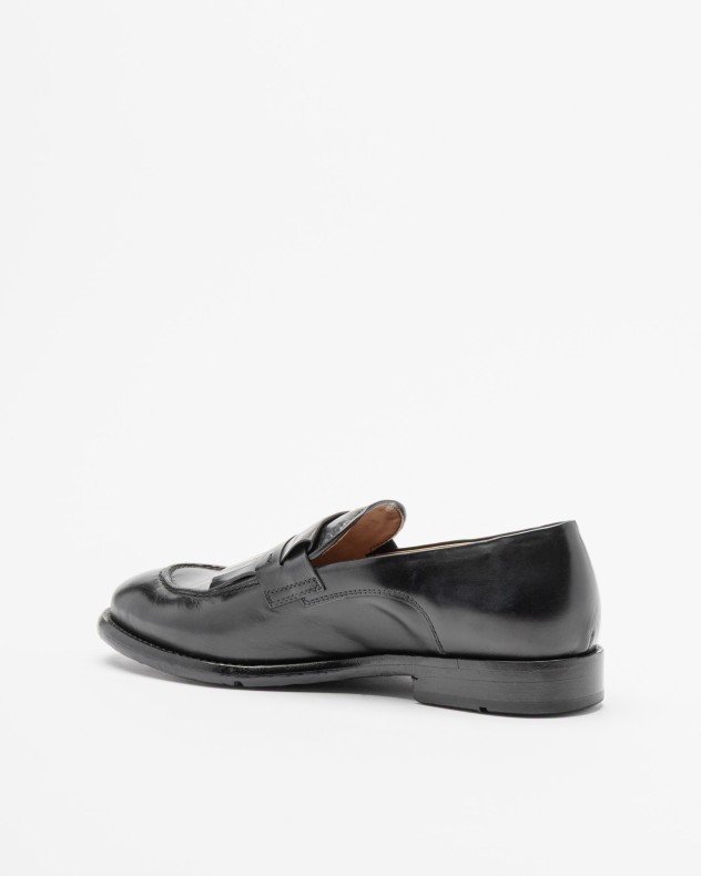 Lemargo GB18A Brown Moccasins - Black