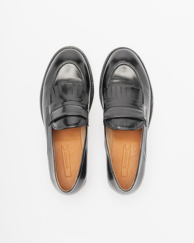 Lemargo GB18A Brown Moccasins - Black