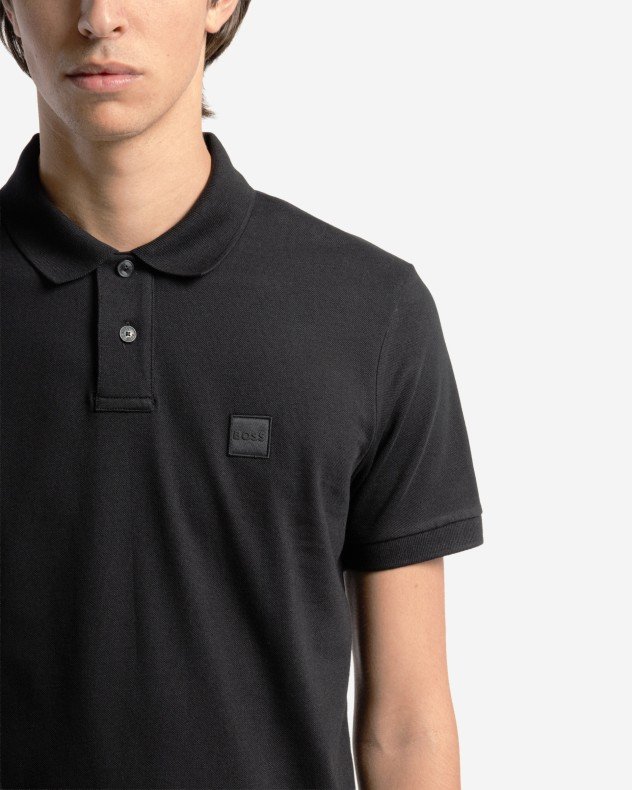 Boss Passenger Blue Cotton pique polo shirt - Black