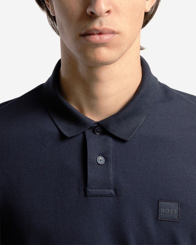 Boss Passenger Blue Cotton pique polo shirt - Blue