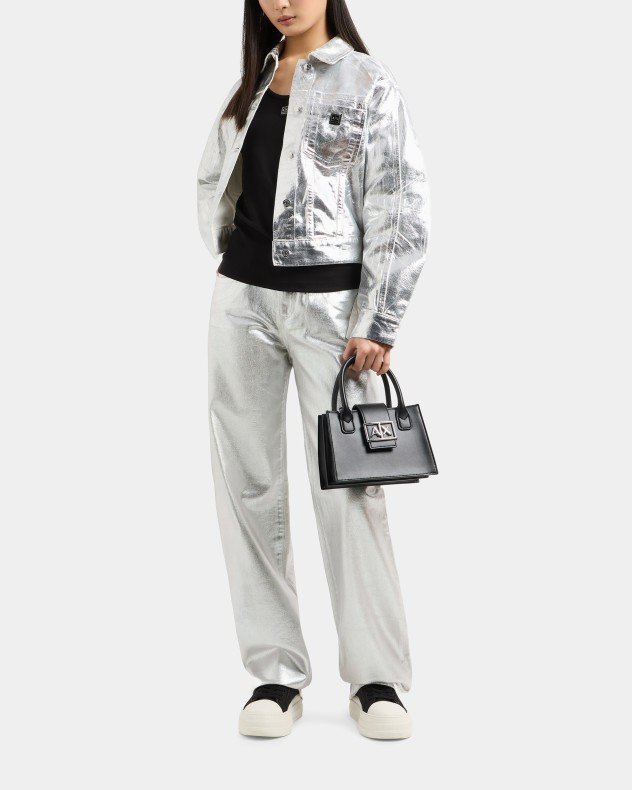 Armani Exchange XW000306 White Tote bag - Black