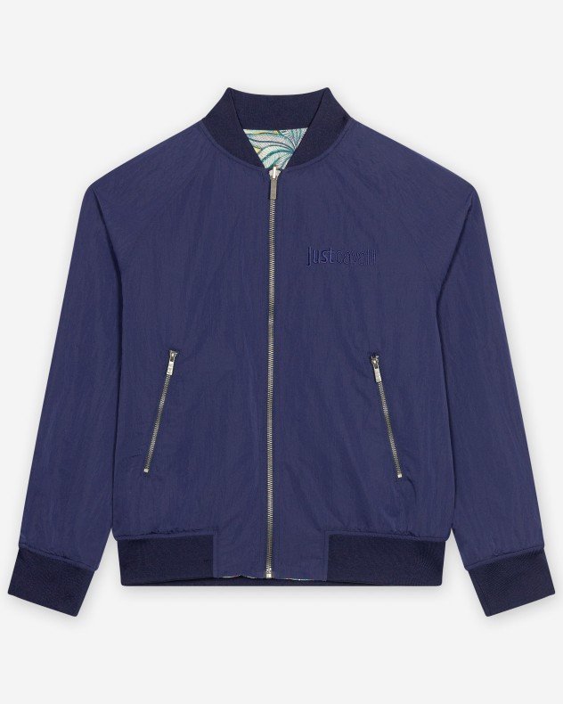 Just Cavalli R Reversible Blue Jacket - Blue