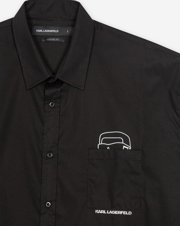 Karl Lagerfeld 605914 Black Shirt - Black