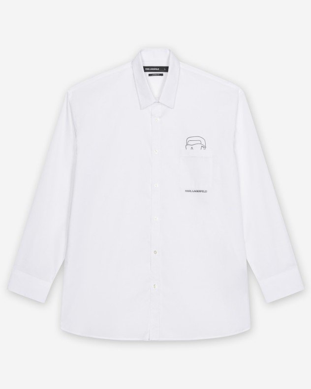 Karl Lagerfeld 605914 Black Shirt - White
