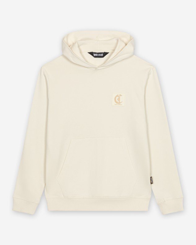 Just Cavalli R Pocket JC Patch Beige Hoodie - Beige