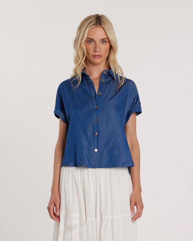 Relish CRIS Blue Short sleeve shirt - Blue