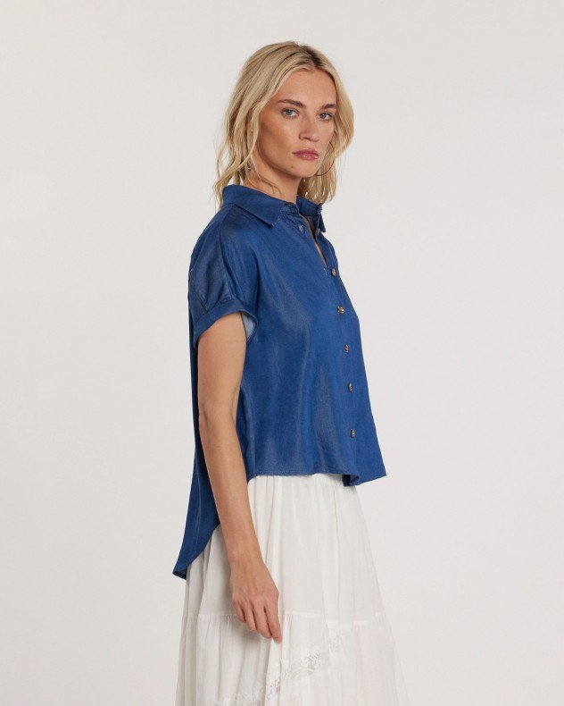 Relish CRIS Blue Short sleeve shirt - Blue