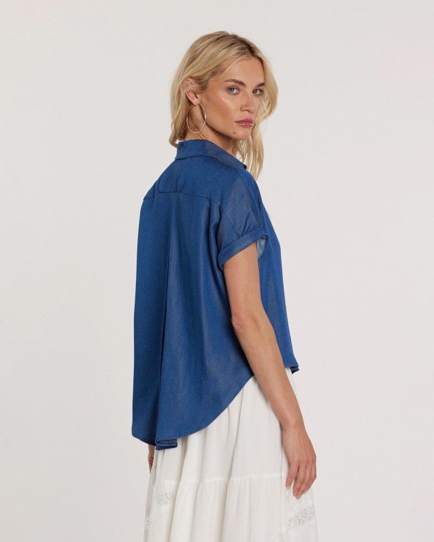 Relish CRIS Blue Short sleeve shirt - Blue