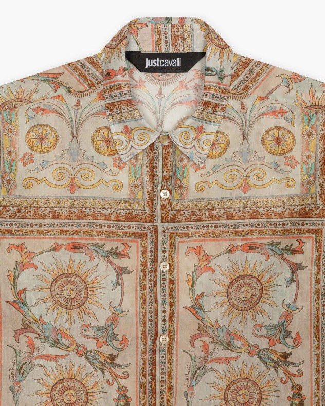 Just Cavalli Regular Fondo Stonda Beige Shirt - Beige