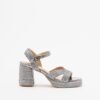 Gloss 24017-32 Golden High Heeled sandals - Silver