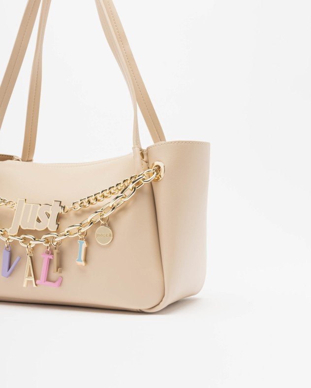 Just Cavalli 80RA4BE3 Black Shoulder bag - Beige