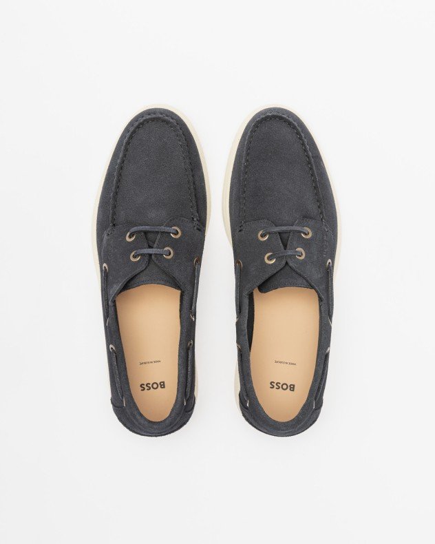 Boss Sienne Boat Beige Boat shoes - Blue