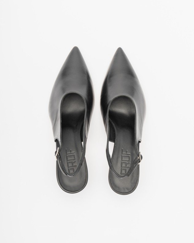 PROF SIMO 2583 Taupe Slingback shoe - Black