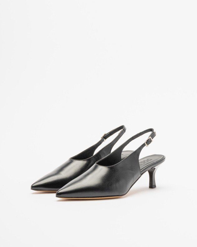 PROF SIMO 2583 Taupe Slingback shoe - Black