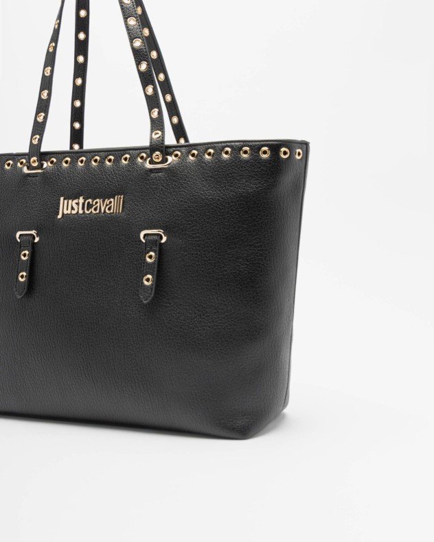 Just Cavalli 80RA4BU1 White Shopper bag - Black