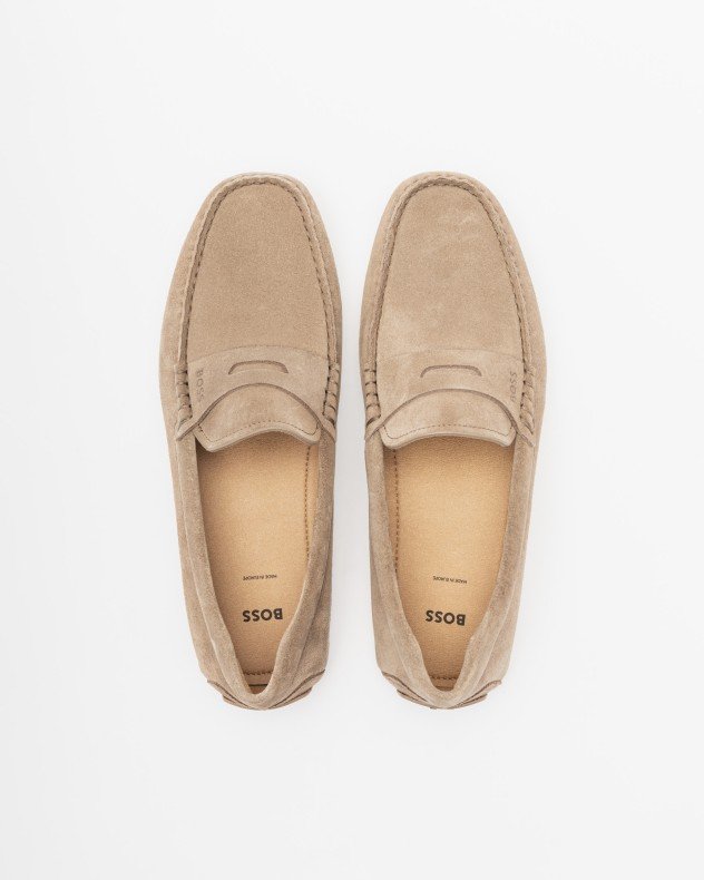 Boss Noel Mocc Brown Moccasins - Beige