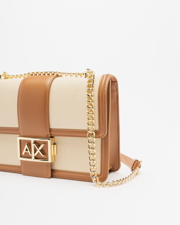 Armani Exchange XW000070 White Crossbody bag - Camel