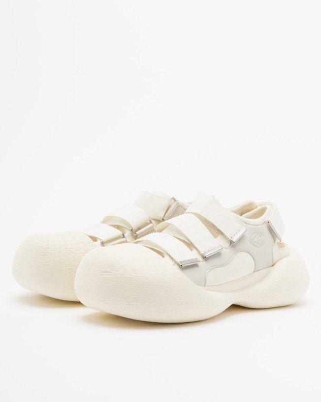 Camper Lab Caramba Black Sandals - White