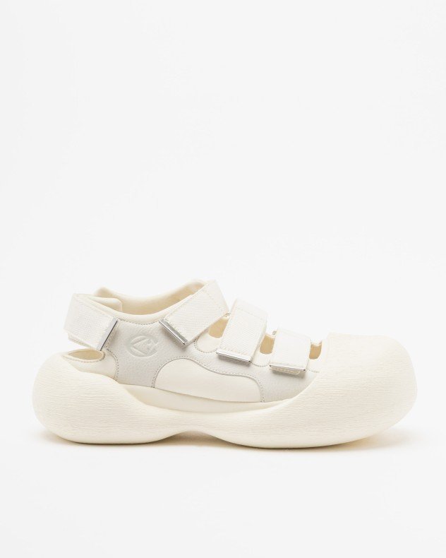 Camper Lab Caramba Black Sandals - White