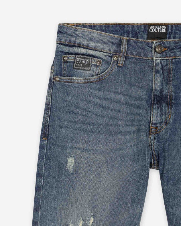 Versace Jeans Couture Narrow Dundee Blue Jeans - Blue