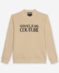 Versace Jeans Couture Logo Rubber Blue Sweater - Beige