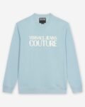 Versace Jeans Couture Logo Rubber Blue Sweater - Blue