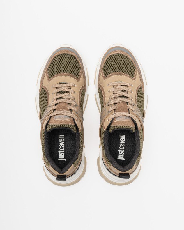 Just Cavalli Fondo Liuk C02 Green Sneakers - Green