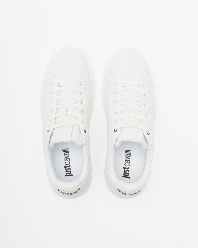 Just Cavalli Fondo Ursa 2 White Sneakers - White