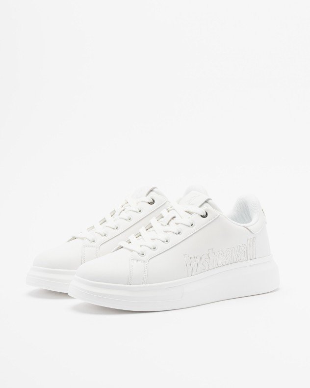 Just Cavalli Fondo Ursa 2 White Sneakers - White