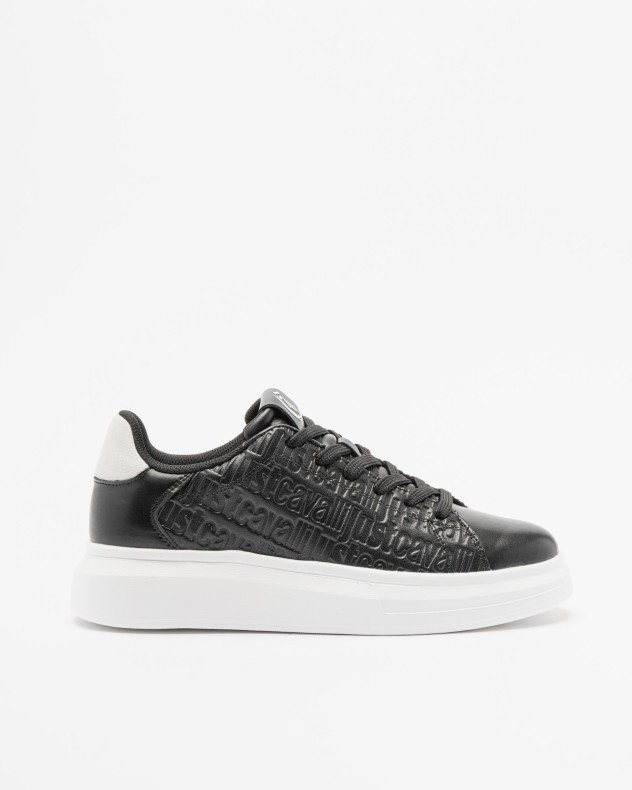 Just Cavalli Fondo Ursa Black Sneakers - Black