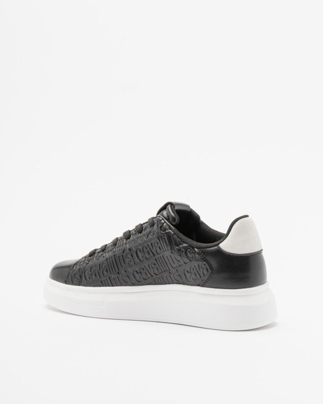 Just Cavalli Fondo Ursa Black Sneakers - Black