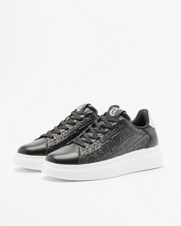 Just Cavalli Fondo Ursa Black Sneakers - Black