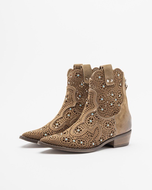 PROF M374M16 Camel Ankle Boots - Camel