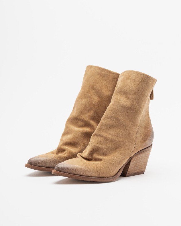 PROF M702M41 Taupe Ankle Boots - Camel