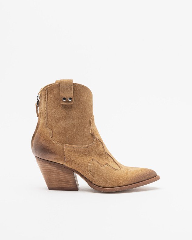 PROF M702M49 Taupe Ankle Boots - Camel