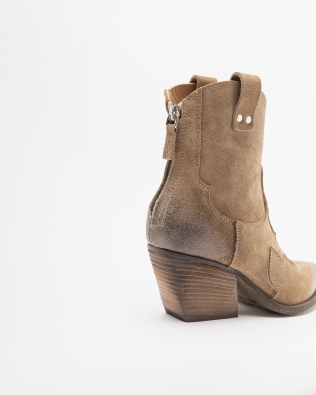 PROF M702M49 Taupe Ankle Boots - Taupe