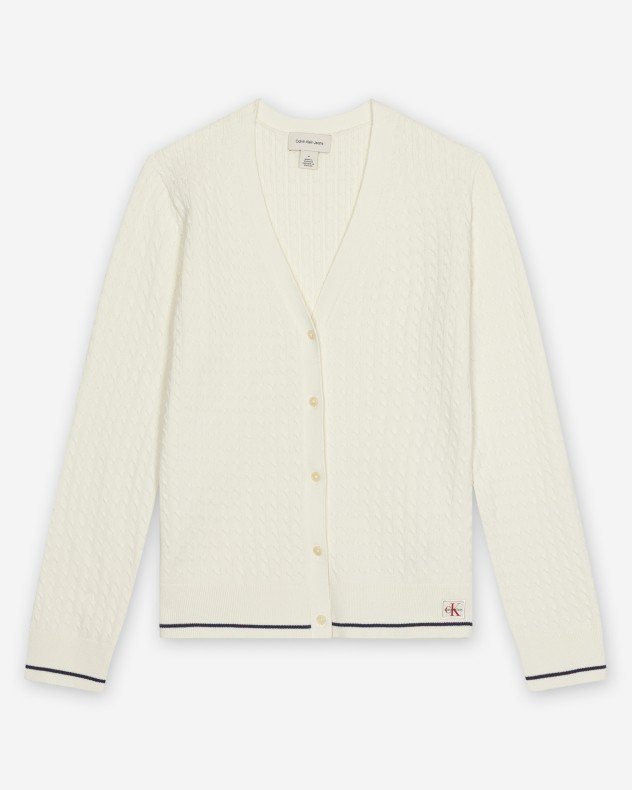 Calvin Klein Jeans LV047F322G Beige Knitted coat - Beige