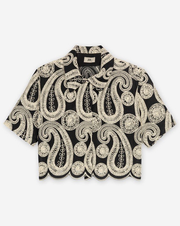 Jijil JPE26CA148 Black Short sleeve shirt - Black