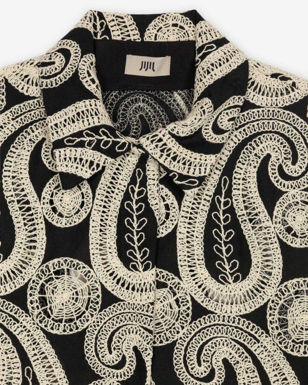 Jijil JPE26CA148 Black Short sleeve shirt - Black