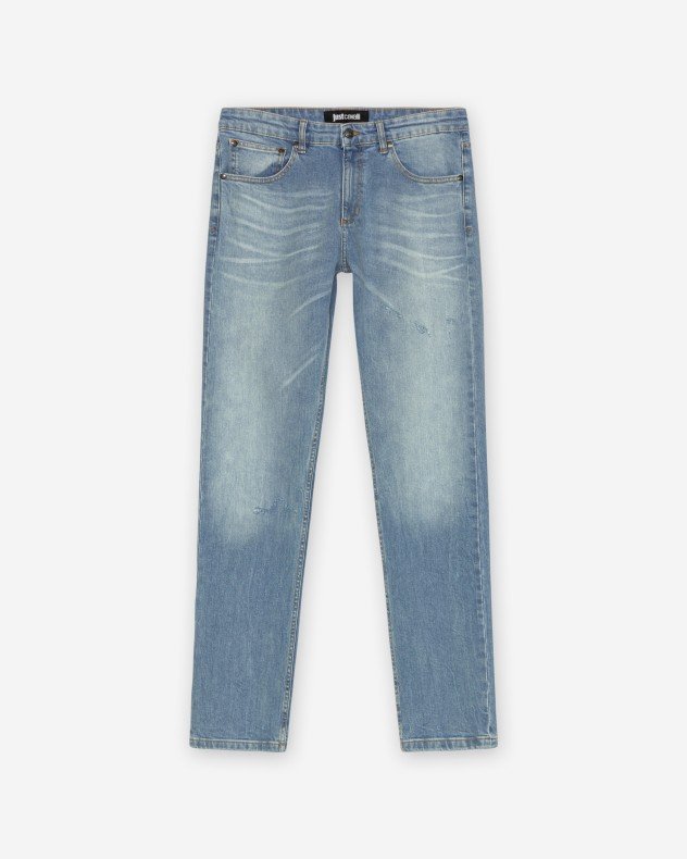 Just Cavalli Indigo Bleach LW Blue Jeans - Blue