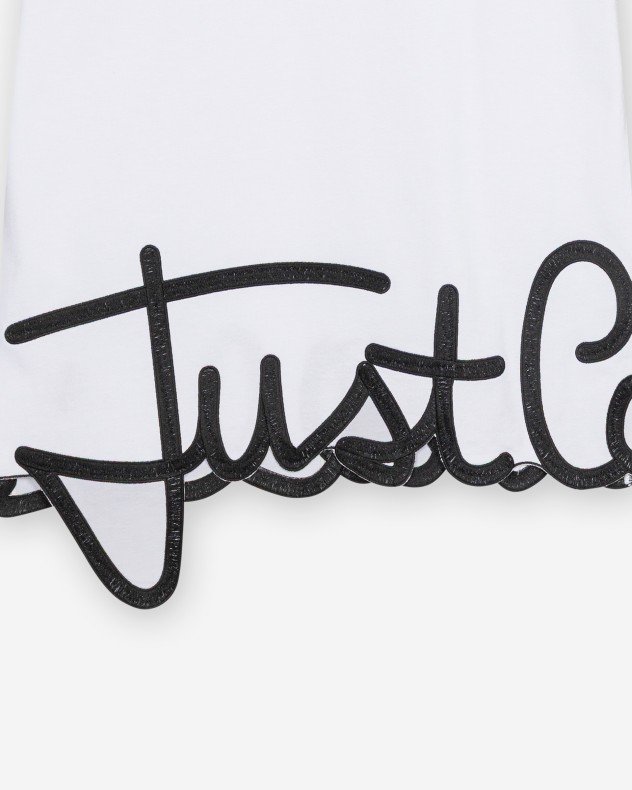 Just Cavalli VBX Logo Sign White Dress - White