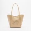 Karl Lagerfeld K/Autograph Patch MD Tote Taupe Tote bag - Taupe
