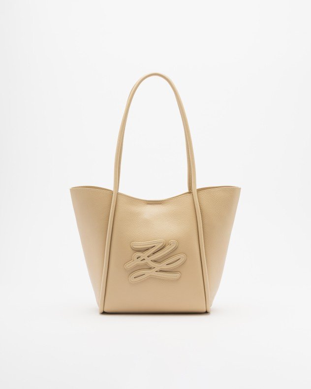 Karl Lagerfeld K/Autograph Patch MD Tote Taupe Tote bag - Taupe