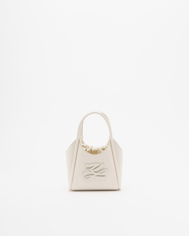 Karl Lagerfeld K/ Autograph Patch Mini Tote White Tote bag - White
