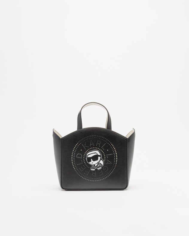 Karl Lagerfeld Ikon Circle Karl SM Tote Green Bag - Black